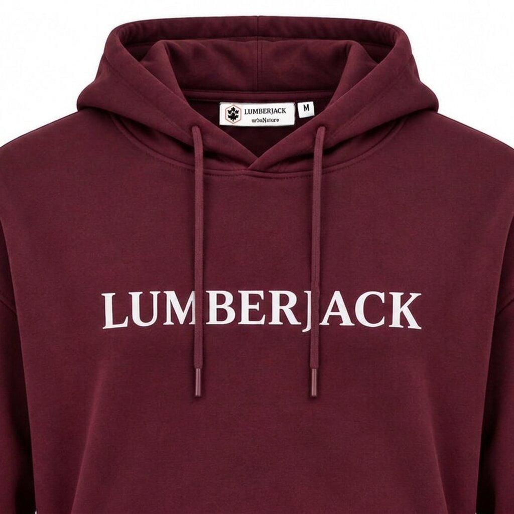 LUMBERJACK HORIZONTAL PAFF LOGO HOODIE BURGENDY