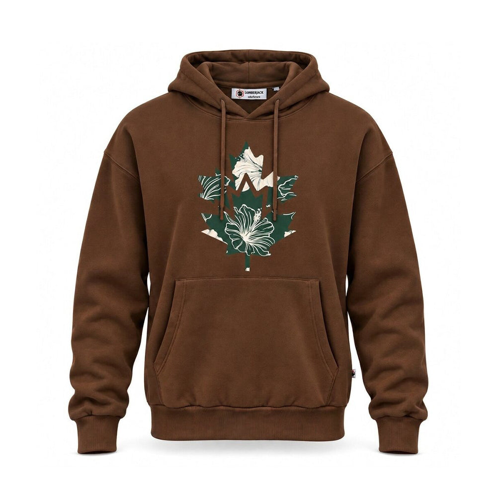 LUMBERJACK BIG CAMOUFLAGE LOGO HOODIE BROWN