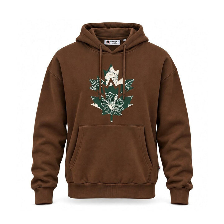 LUMBERJACK BIG CAMOUFLAGE LOGO HOODIE BROWN