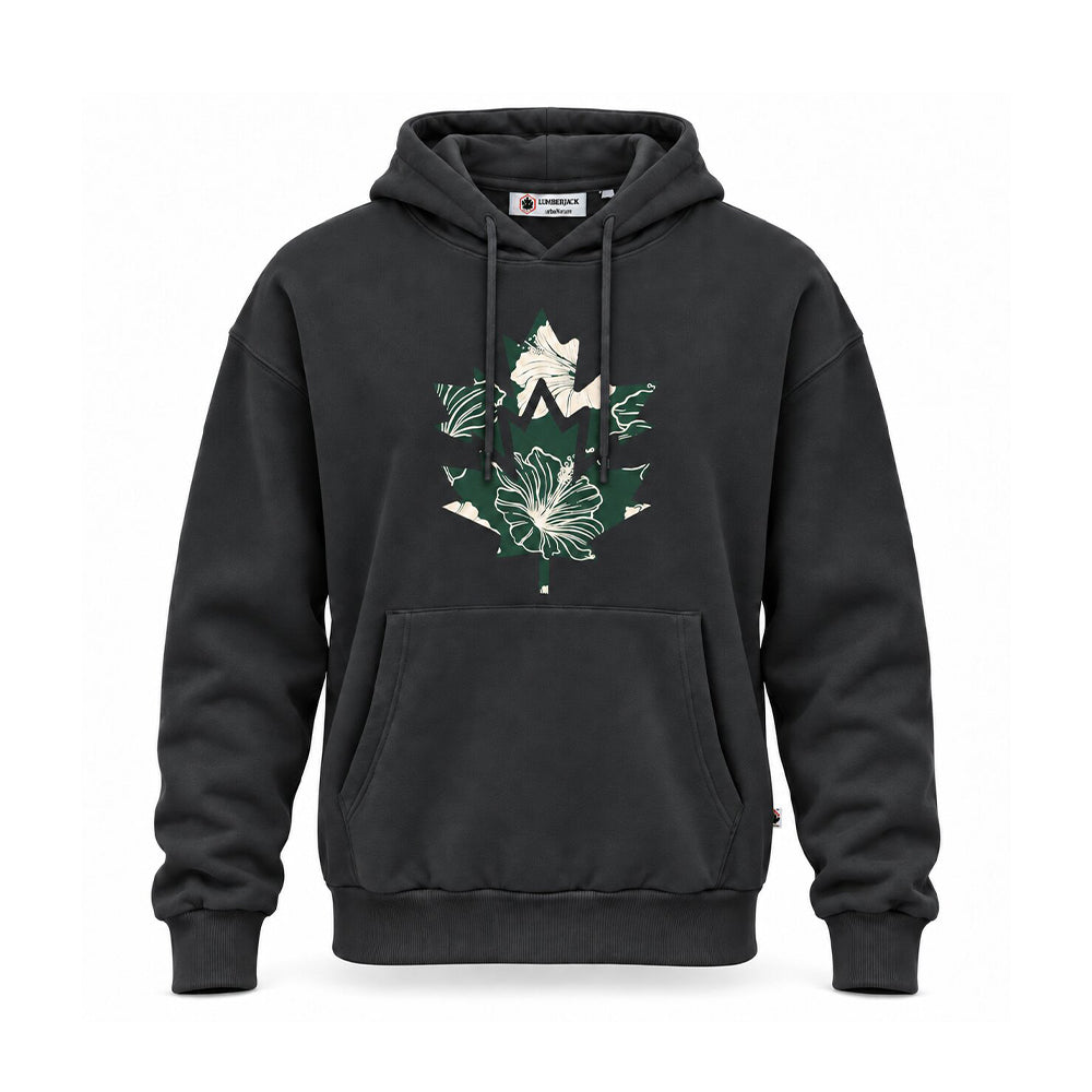 LUMBERJACK BIG CAMOUFLAGE LOGO HOODIE DARK GREY