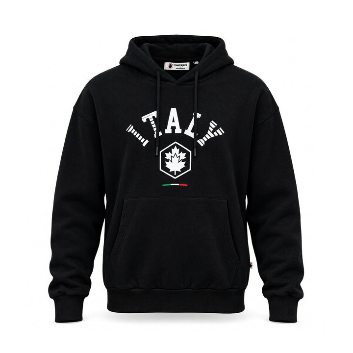 LUMBERJACK BIG ITALY LOGO HOODIE BLACK