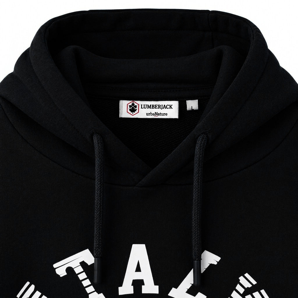 LUMBERJACK BIG ITALY LOGO HOODIE BLACK