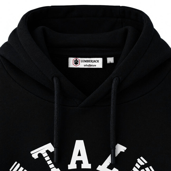 LUMBERJACK BIG ITALY LOGO HOODIE BLACK