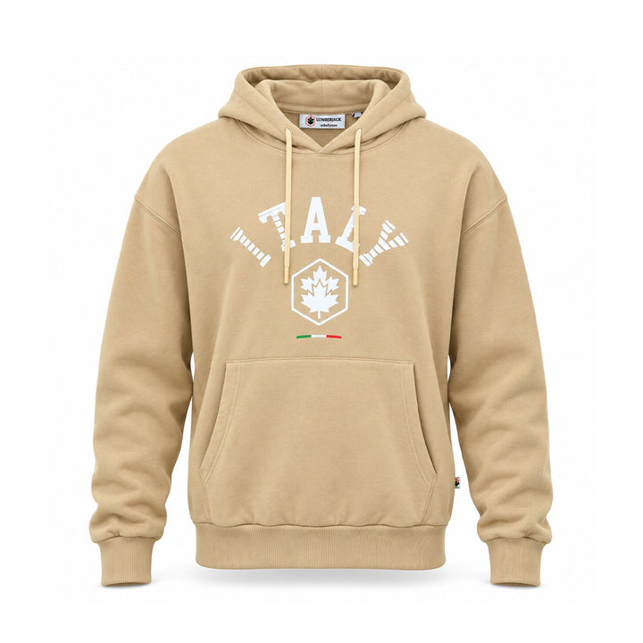 LUMBERJACK BIG ITALY LOGO HOODIE LIGHT BROWN