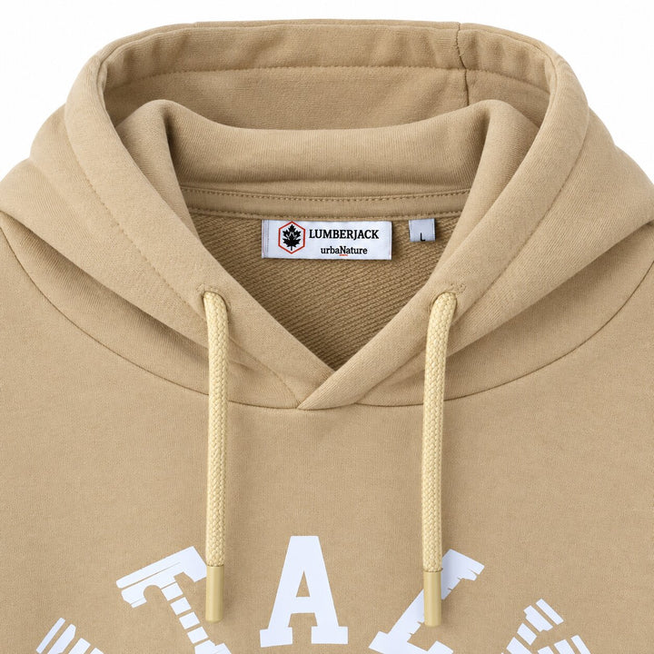 LUMBERJACK BIG ITALY LOGO HOODIE LIGHT BROWN