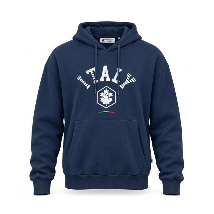 LUMBERJACK BIG ITALY LOGO HOODIE NAVY