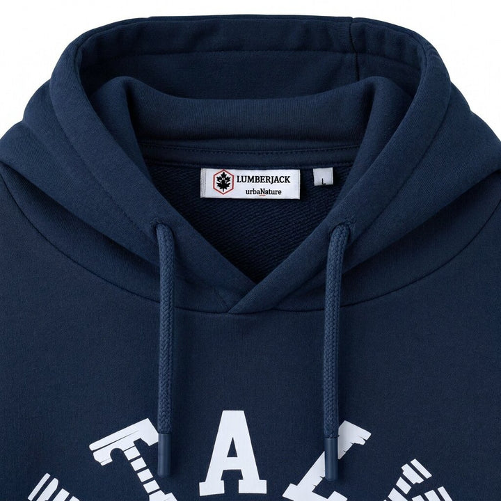 LUMBERJACK BIG ITALY LOGO HOODIE NAVY