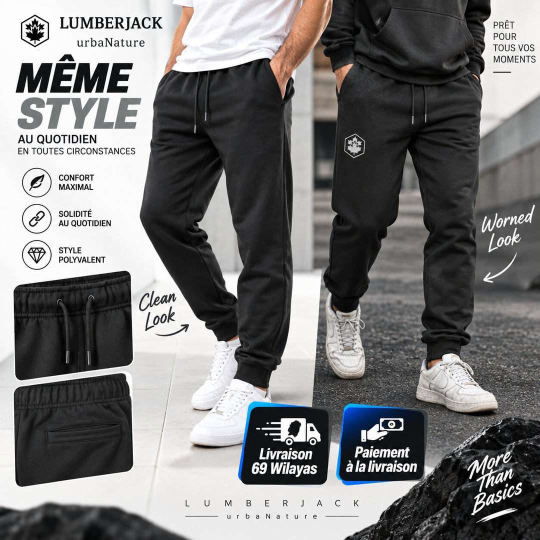 LUMBERJACK MINI PRINT LOGO JOGGER DARK GREY