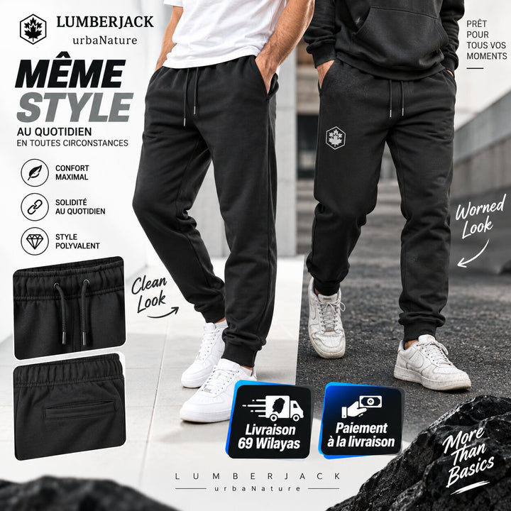 LUMBERJACK MINI PRINT LOGO JOGGER DARK GREY