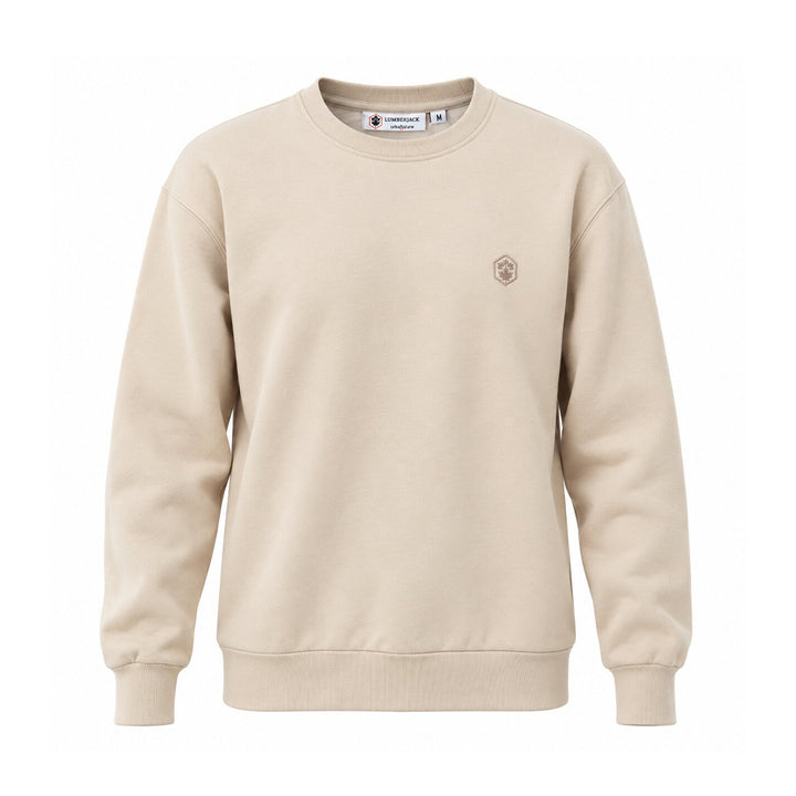 LUMBERJACK MINI EMBROIDERY LOGO SWEAT SHIRT BEIGE