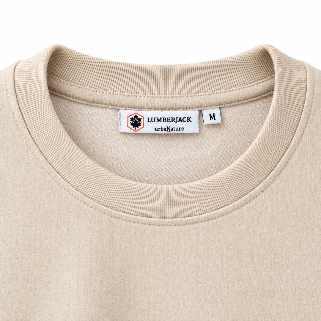 LUMBERJACK MINI EMBROIDERY LOGO SWEAT SHIRT BEIGE