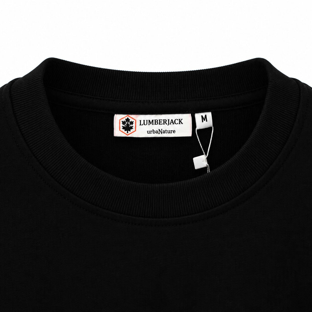 LUMBERJACK MINI EMBROIDERY LOGO SWEAT SHIRT BLACK