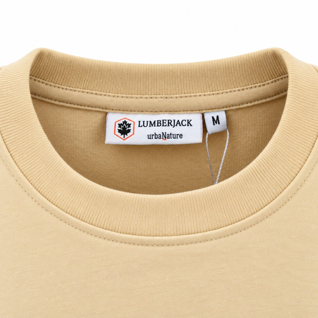 LUMBERJACK MINI EMBROIDERY LOGO SWEAT SHIRT KAKI