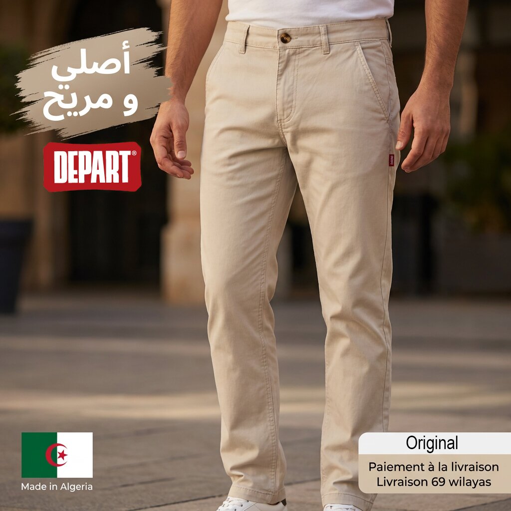 DEPART MEN PANTALON CHINO BEIGE