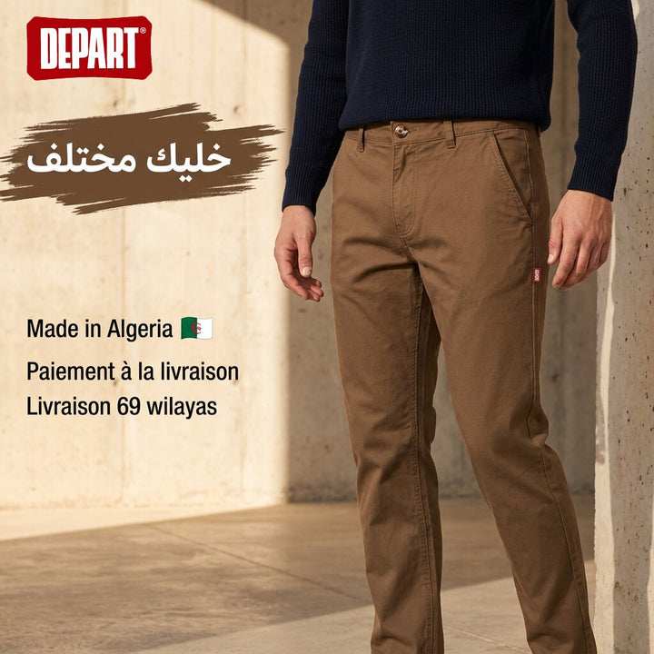 DEPART MEN PANTALON CHINO BROWN