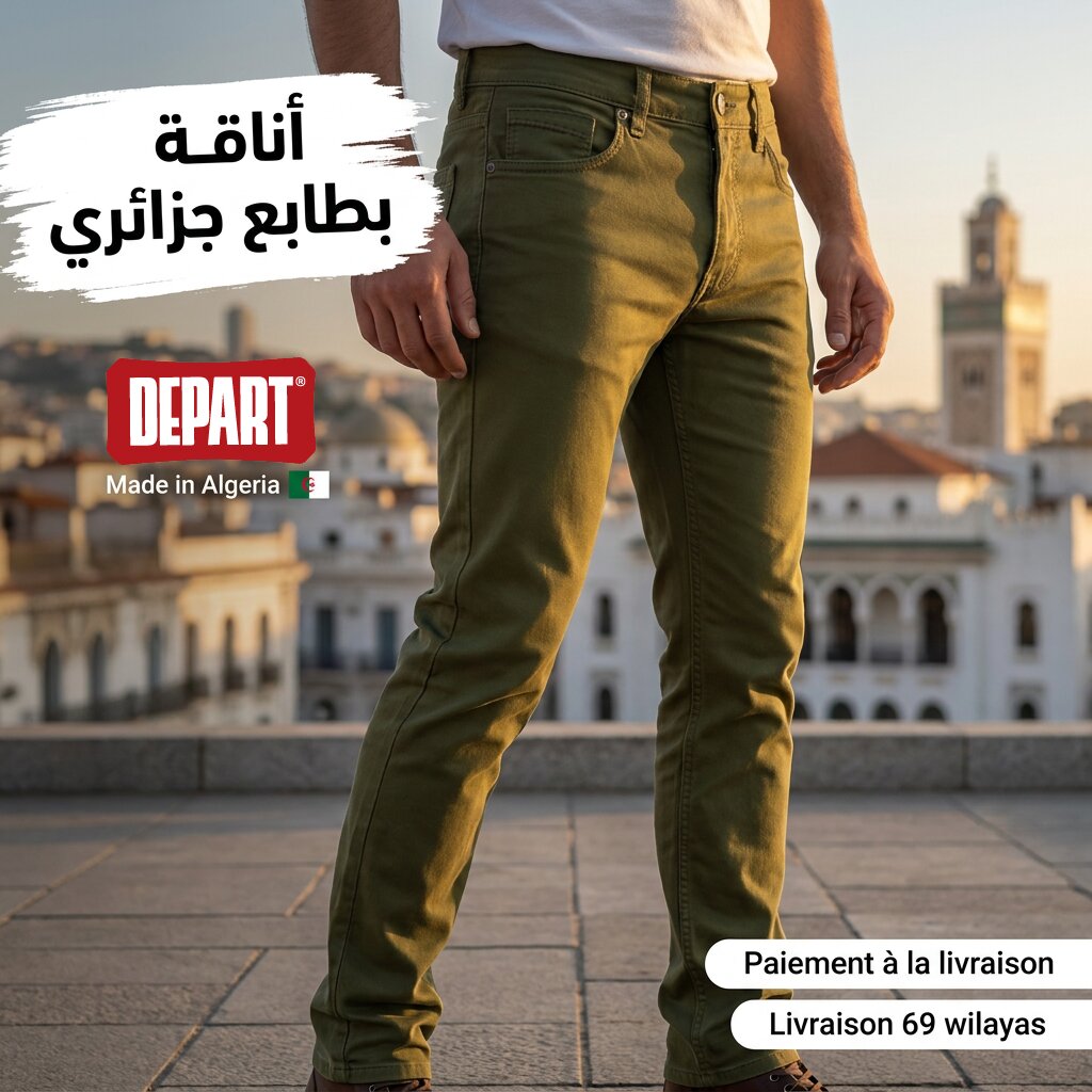 DEPART MEN PANTALON TOILE KHAKI