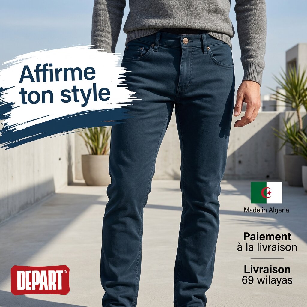 DEPART MEN PANTALON TOILE BLUE