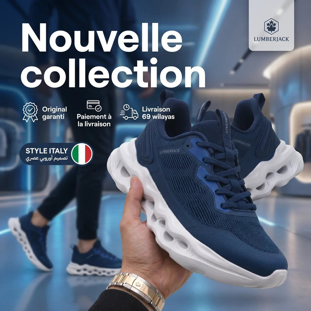 Basket running homme LUMBERJACK Wolfish bleue - vue intérieure