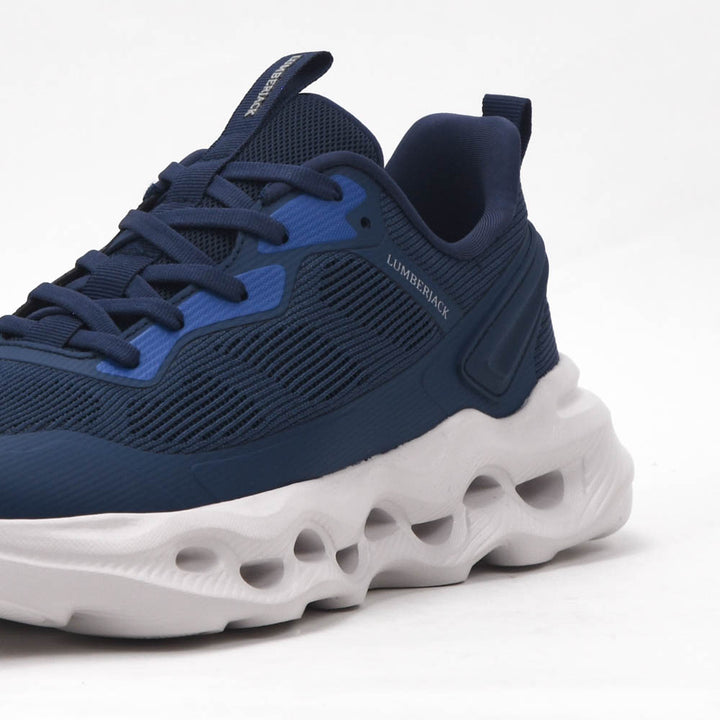 Détail matière de la basket LUMBERJACK Wolfish bleue homme