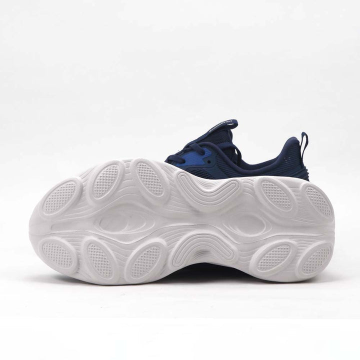 Détail finition de la basket LUMBERJACK Wolfish bleue homme