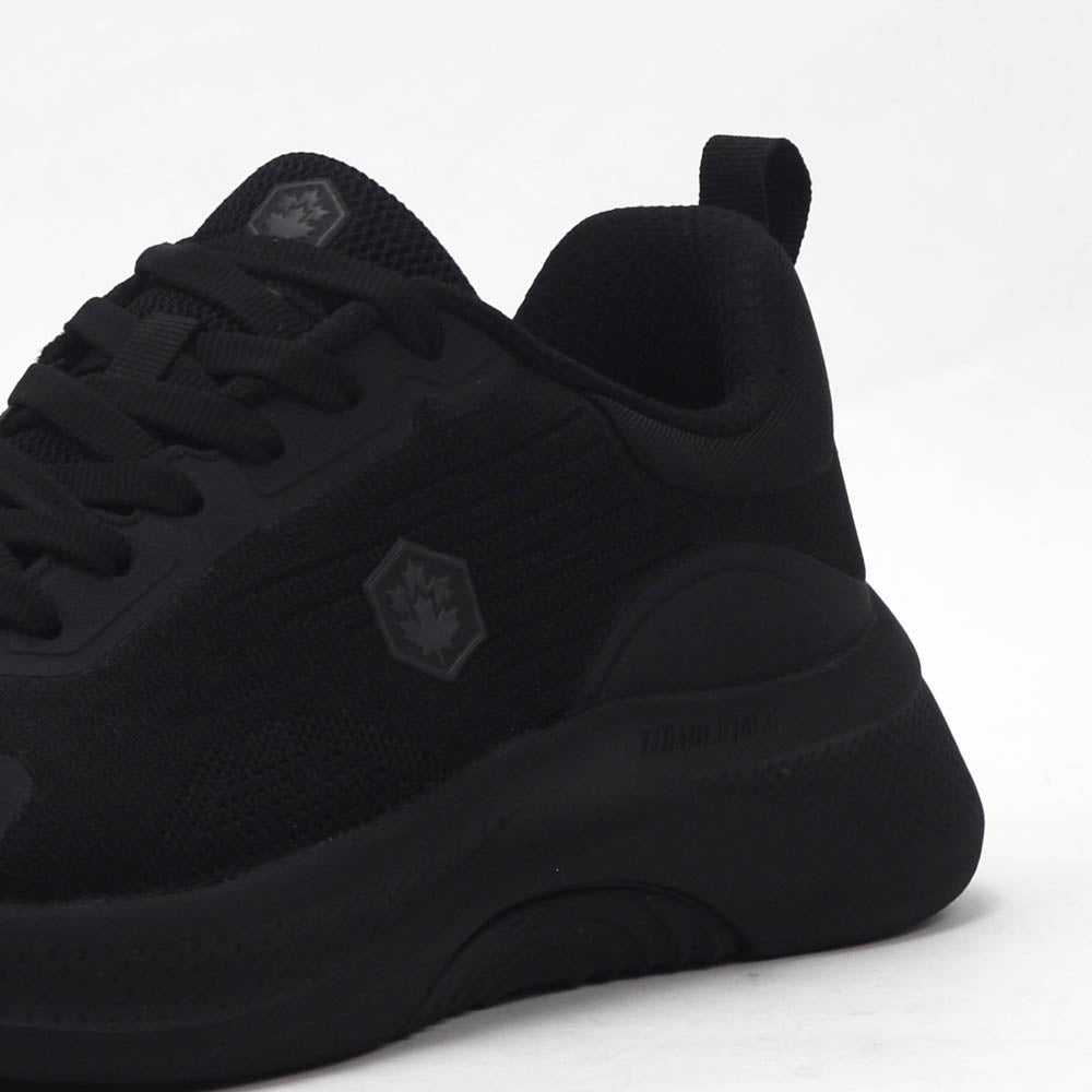 Détail matière de la basket LUMBERJACK Close noire homme