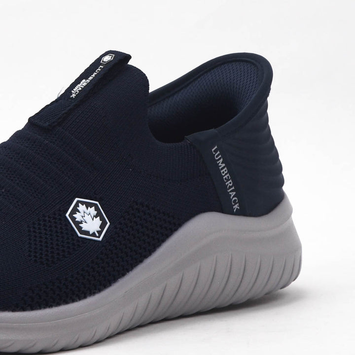 Détail matière de la basket LUMBERJACK Moko bleue homme