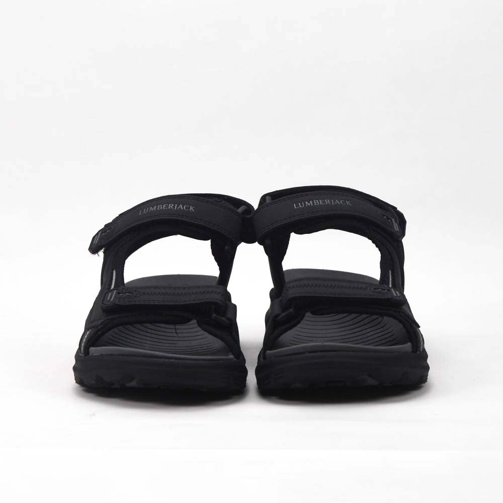 Sandale homme LUMBERJACK Four noire - vue de dessus