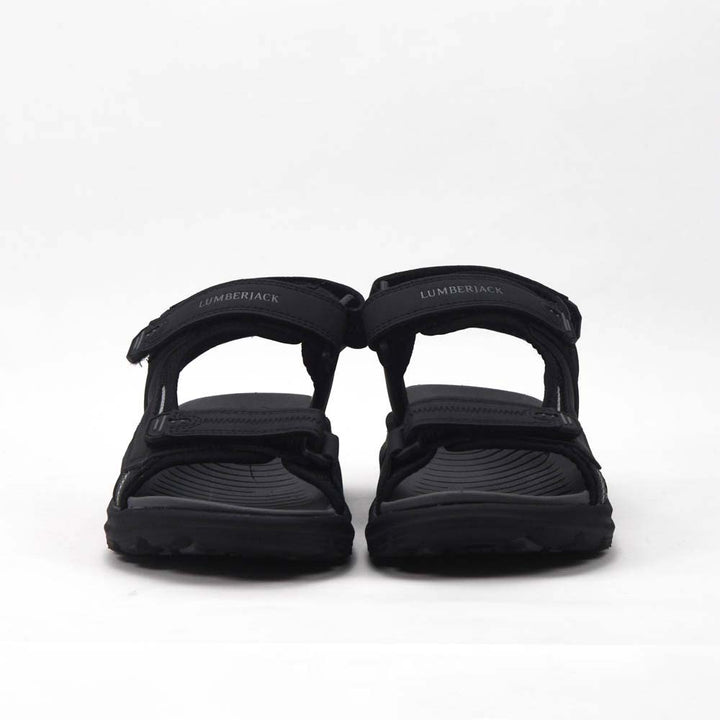 Sandale homme LUMBERJACK Four noire - vue de dessus