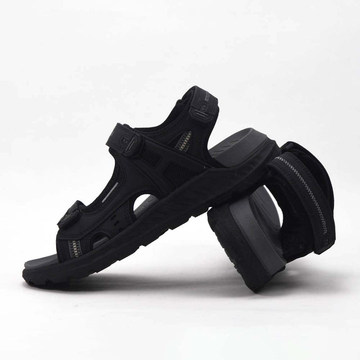 Détail de la sandale LUMBERJACK Four noire homme
