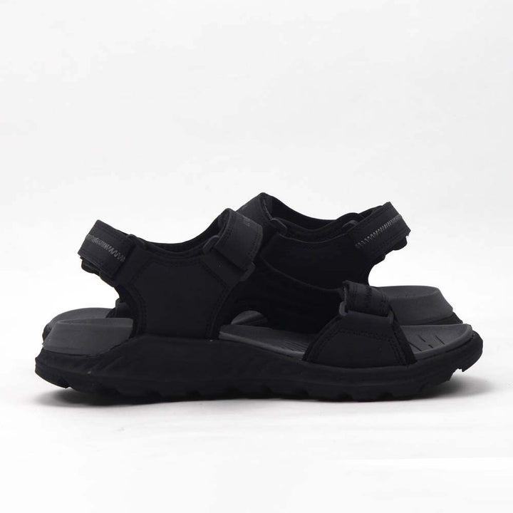 Détail finition de la sandale LUMBERJACK Four noire homme