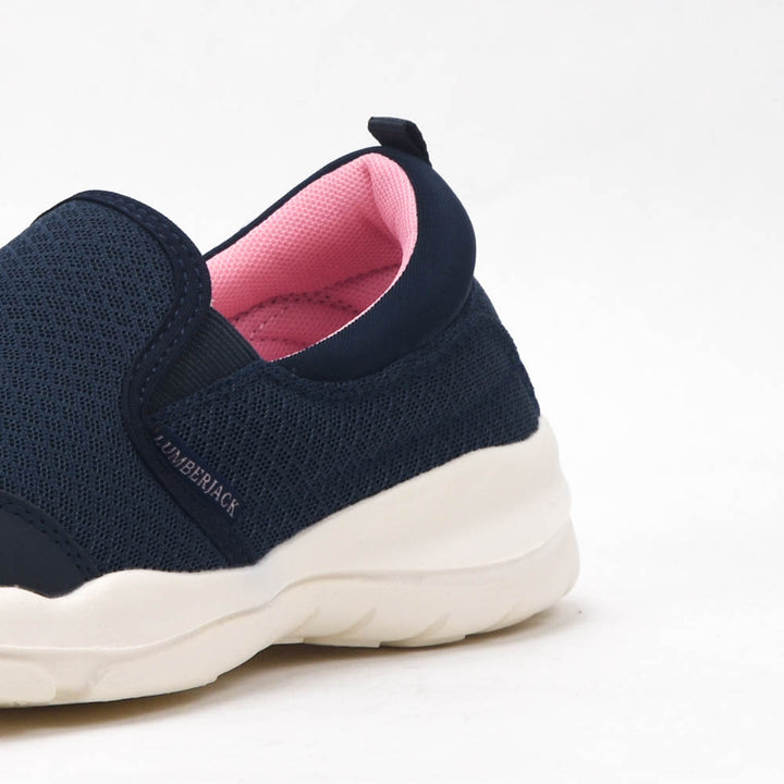 Détail matière de la basket LUMBERJACK Agatha bleue femme