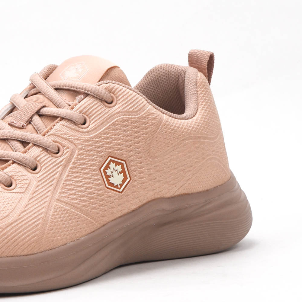 Détail matière de la basket LUMBERJACK Kineto saumon femme