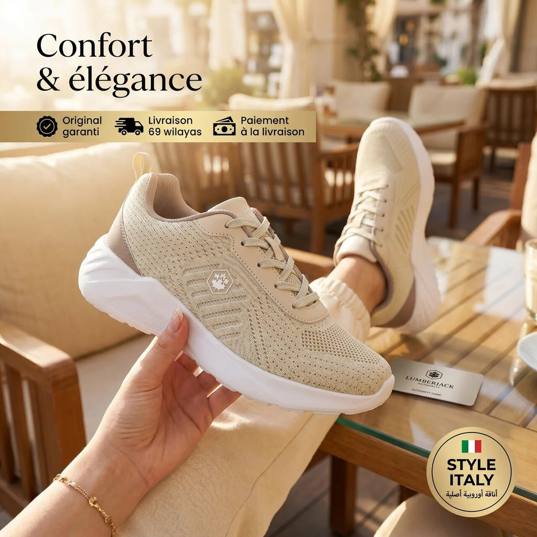 Basket casual femme LUMBERJACK Karter beige - vue intérieure