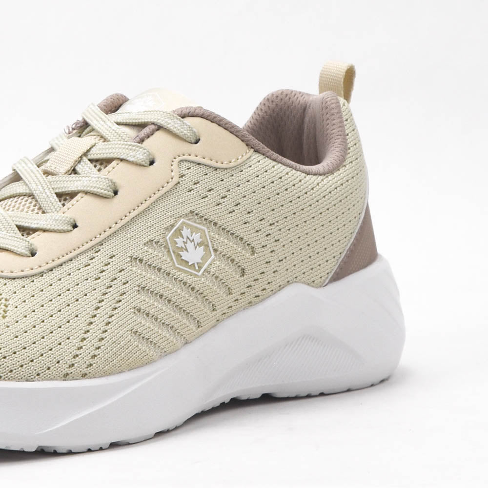 Détail matière de la basket LUMBERJACK Karter beige femme