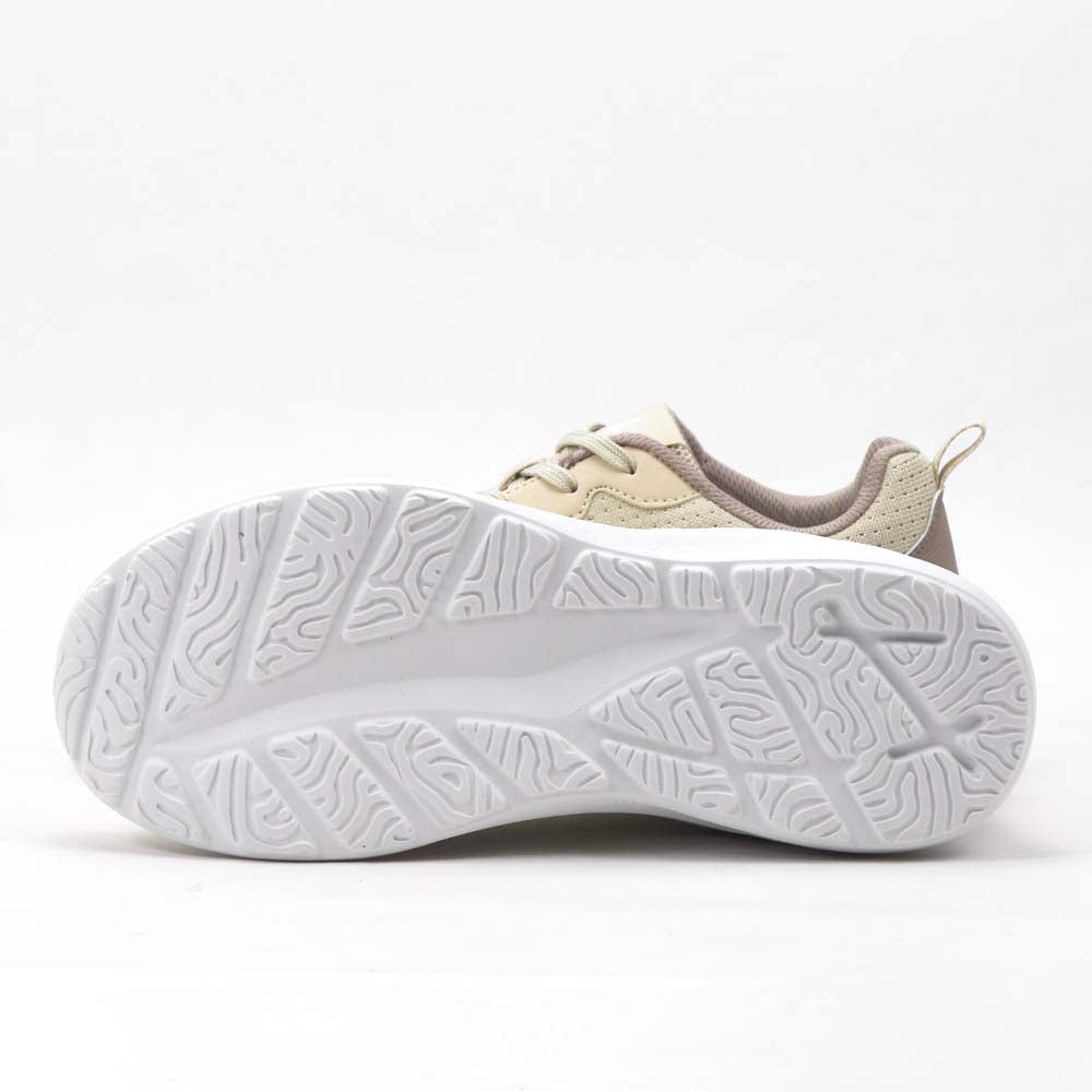 Détail finition de la basket LUMBERJACK Karter beige femme