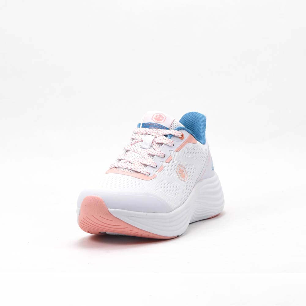 Basket running femme LUMBERJACK Fadet blanche - vue de dessus