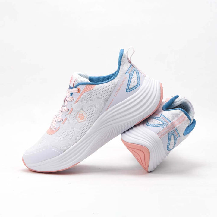 Basket LUMBERJACK Fadet blanche femme - vue 3/4