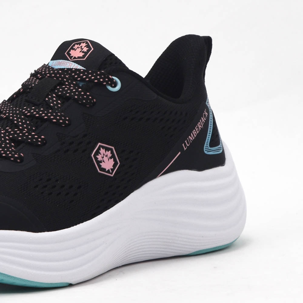 Basket LUMBERJACK Fadet noire femme - vue 3/4