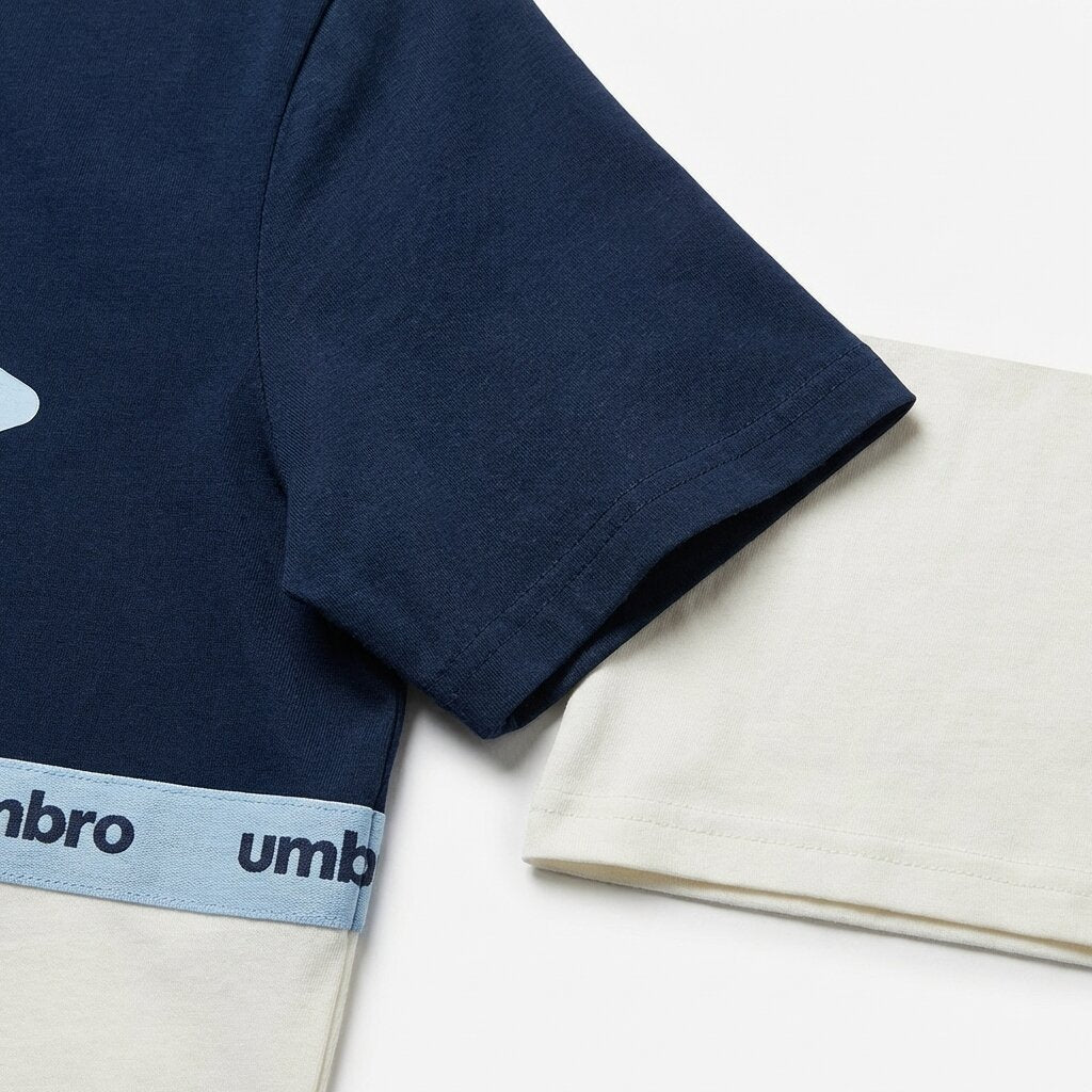 UMBRO KIDS T-SHIRT NAVY WHITE 002