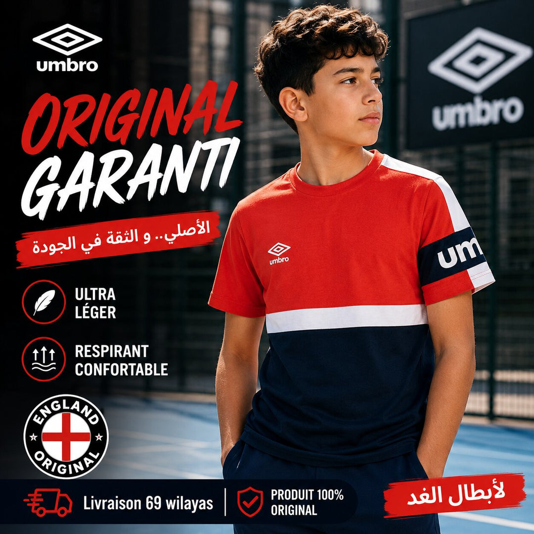 UMBRO KIDS T-SHIRT RED NAVY 002