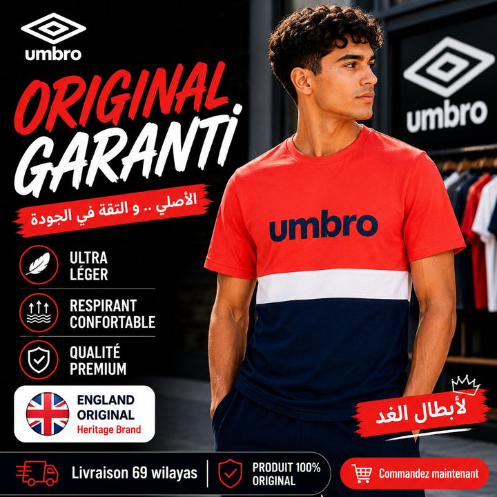 UMBRO KIDS T-SHIRT NAVY RED 005