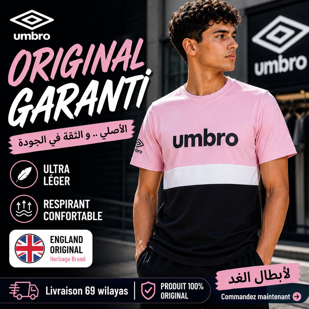 UMBRO KIDS T-SHIRT PINK NAVY 084