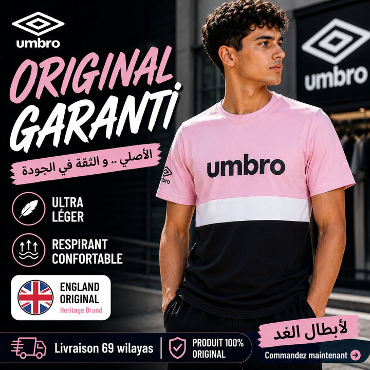 UMBRO KIDS T-SHIRT PINK NAVY 084