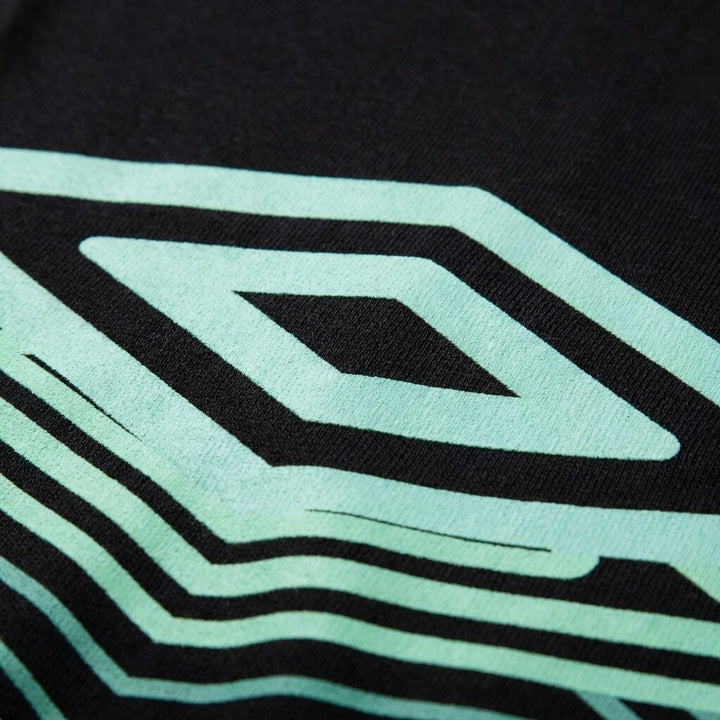 UMBRO KIDS T-SHIRT BLACK GREEN 001