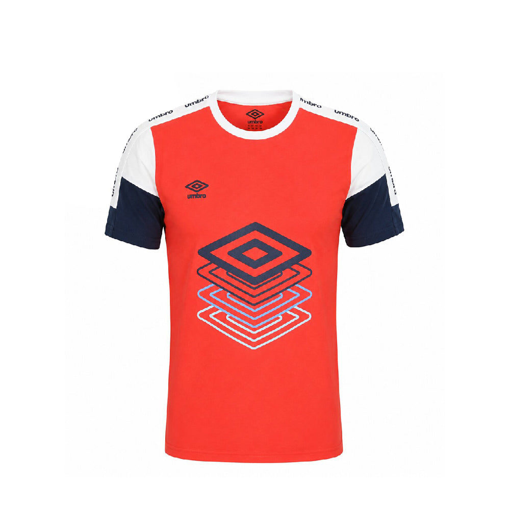 UMBRO KIDS T-SHIRT RED WHITE 005