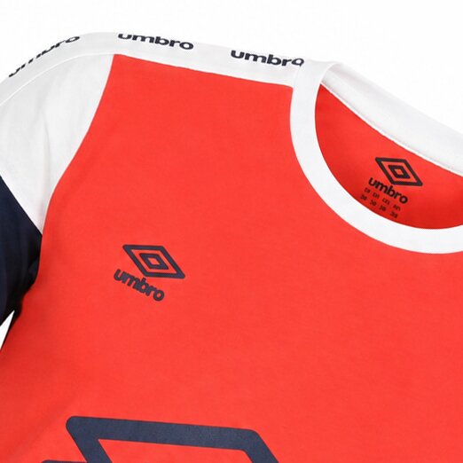 UMBRO KIDS T-SHIRT RED WHITE 005