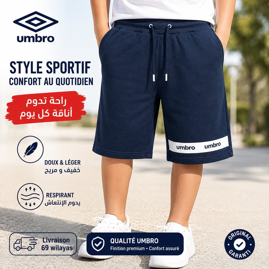 UMBRO KIDS SHORT NAVY WHITE 02X