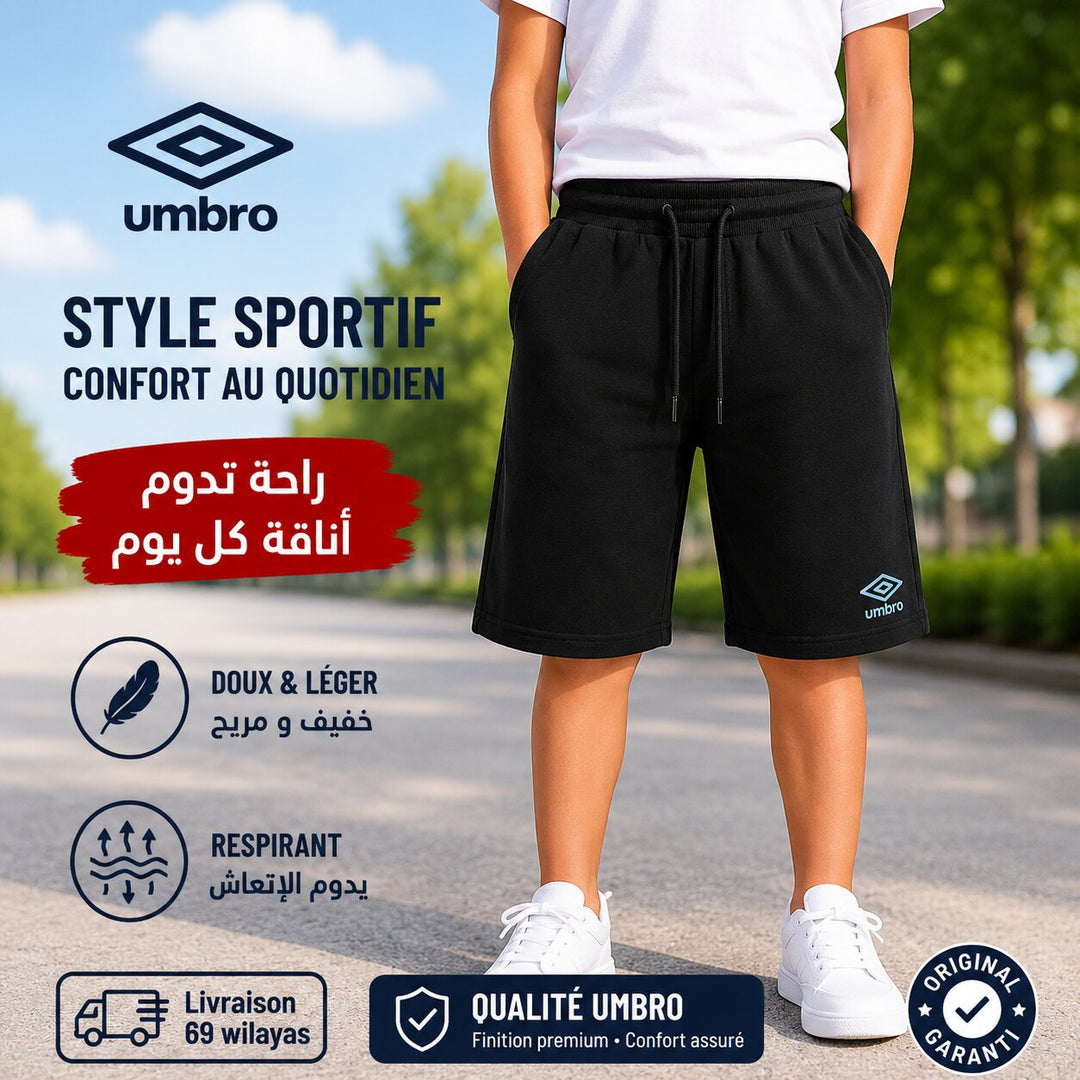 UMBRO KIDS SHORT BLACK BLUE 001