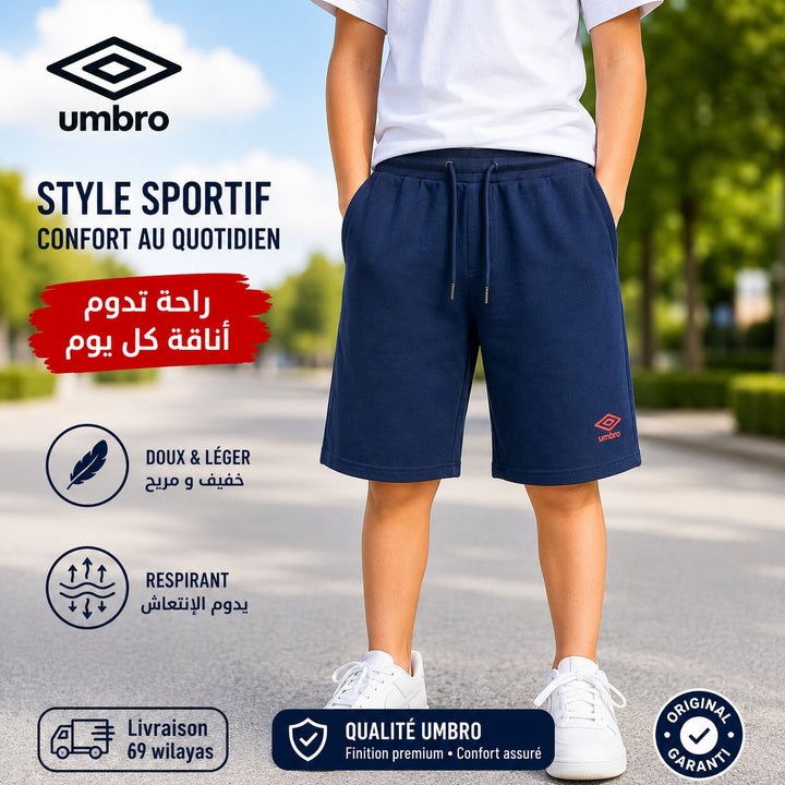 UMBRO KIDS SHORT NAVY RED 002