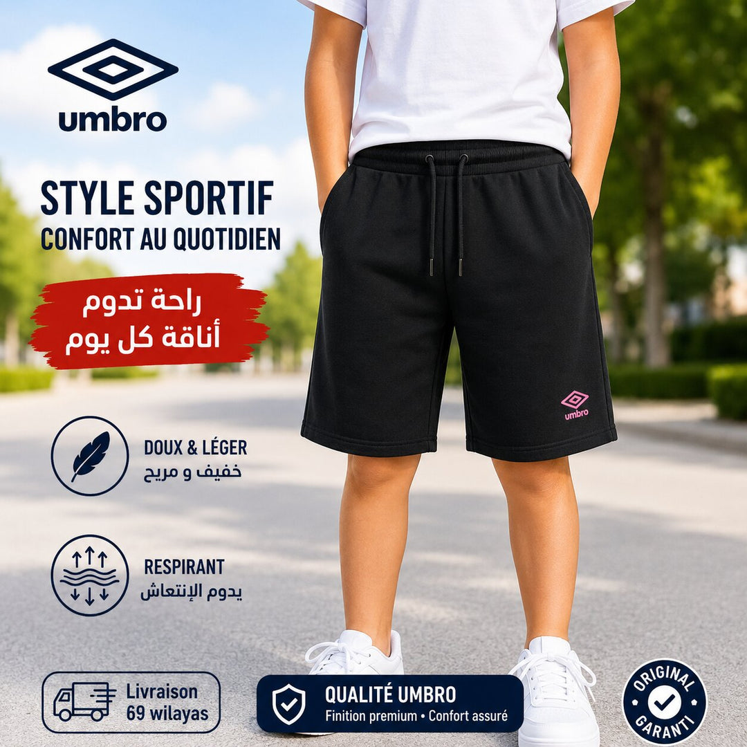 UMBRO KIDS SHORT BLACK PINK 01X